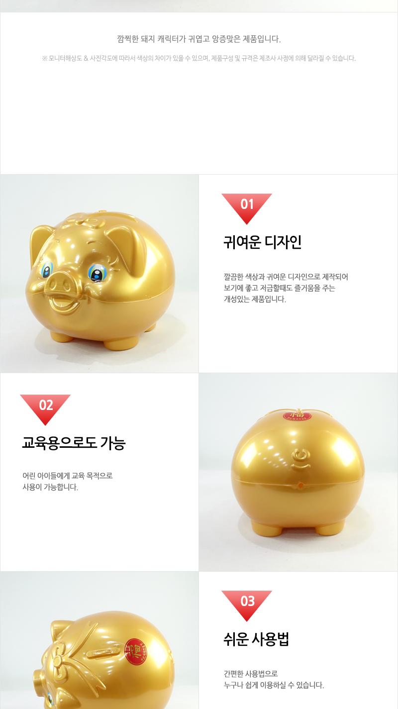 황금돼지저금통(중)2p - 2EA 통 저금통 동전통 동전저금 동전저금통 지폐통 지폐저금 지폐저금통 디자인통 디자인저금통