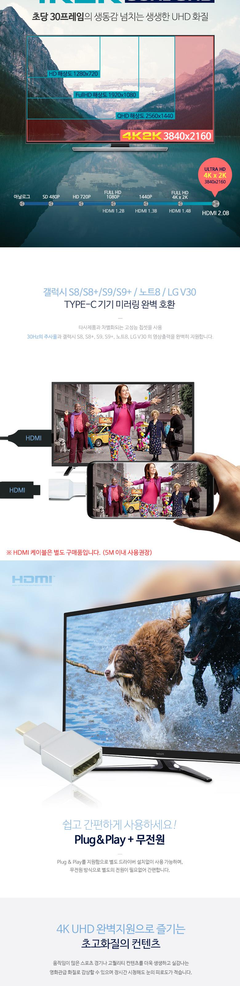 Coms USB 3.1(Type C) to HDMI  4K 30Hz (S8 S8+ S9 S9+ Ʈ8 V30 ) HDMIĿ CŸԺȯ CŸԺȯĿ HDMIȯ HDMIȯĿ   CŸ CŸ HDMI
