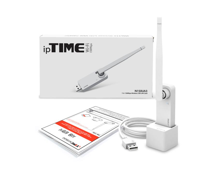 IPTIME N150UA3 USB2.0 무선랜카드/랜카드/무선랜카드/무선랜/LANCARD/외장안테나형랜카드/외장안테나형USB