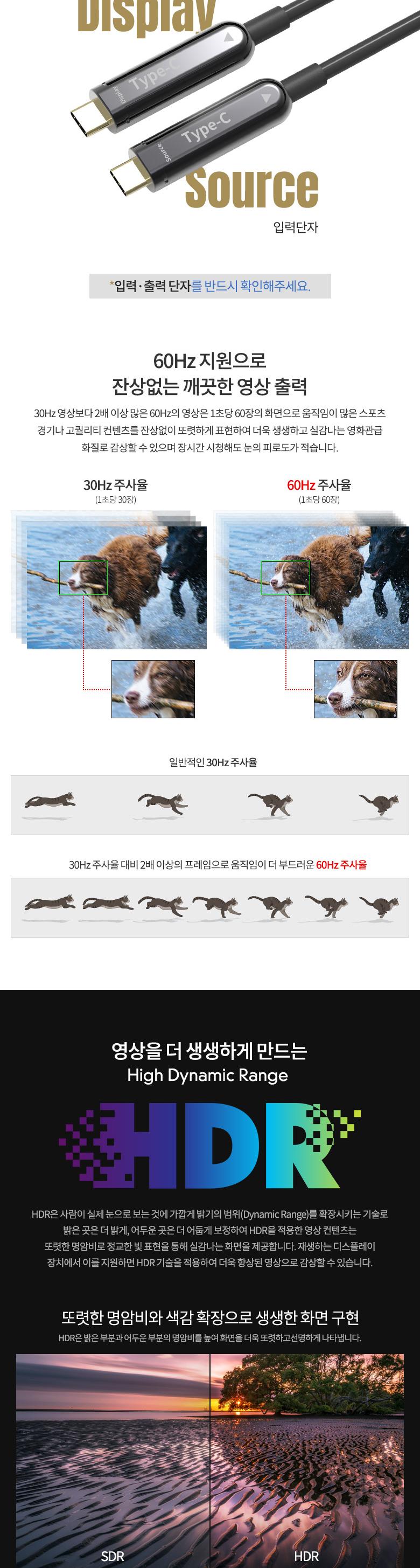 Coms USB 3.1 Type C 리피터 광 케이블 30M C타입 to C타입 오디오 비디오 AOC Cable/케이블/광케이블/오디