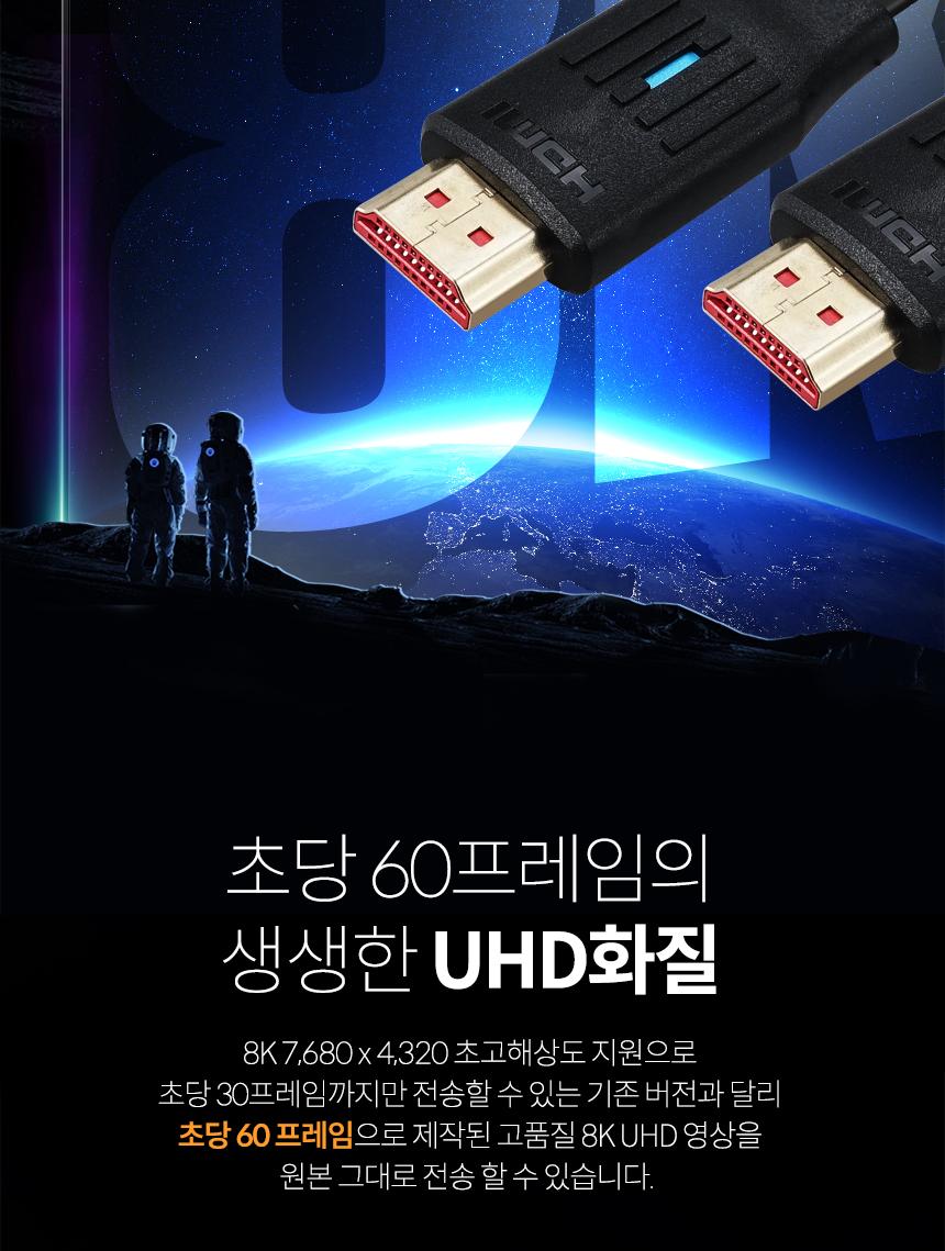 Coms HDMI 2.1 플랫 케이블 2m 8K 60Hz UHD/HDMI케이블/영상케이블/연결케이블/모니터케이블/컴퓨터케이블/