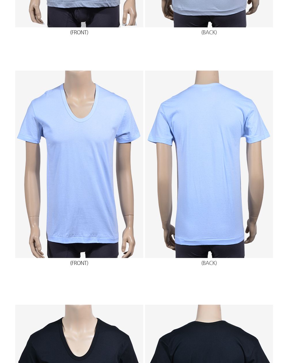 (95 블랙) (트라이)(칼라T셔츠)착용감 좋은 순면 베이직 컬러 남성 반팔런닝/여름런닝/반팔런닝/남자런닝/