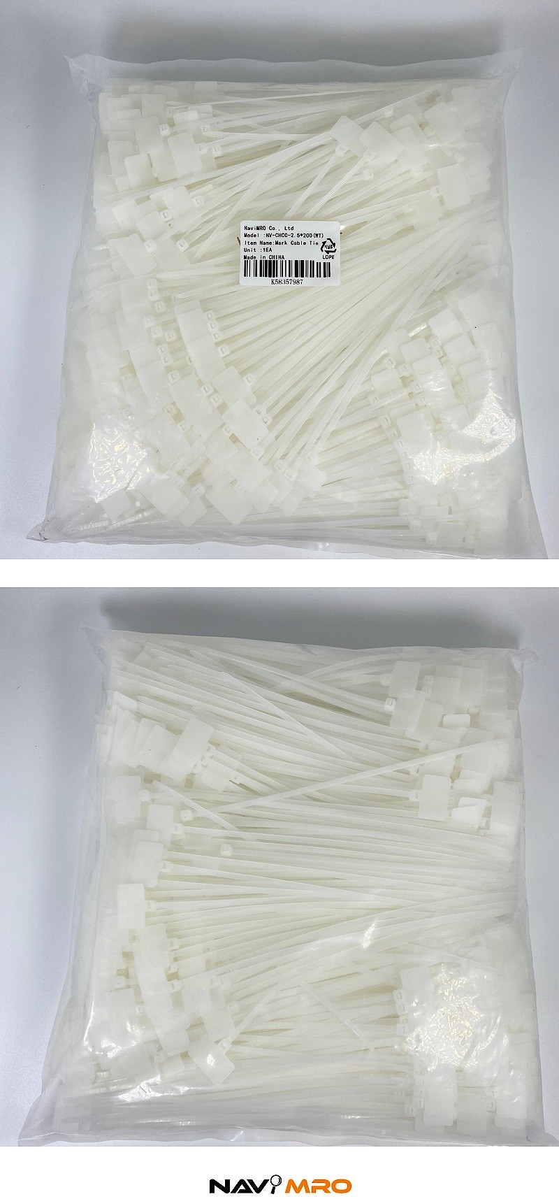 마크 케이블 타이_1PK(1000EA)/다용도케이블타이/선정리/전선정리/사무용케이블타이/가정용케이블타이/케이