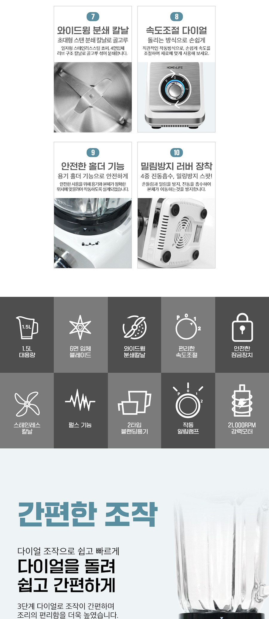 스톰 LGB-06 만능 블랜더 + 분쇄기 화이트/전기믹서기/전기블랜더/분쇄기/전기믹서블렌더/블랜더/블렌더/믹