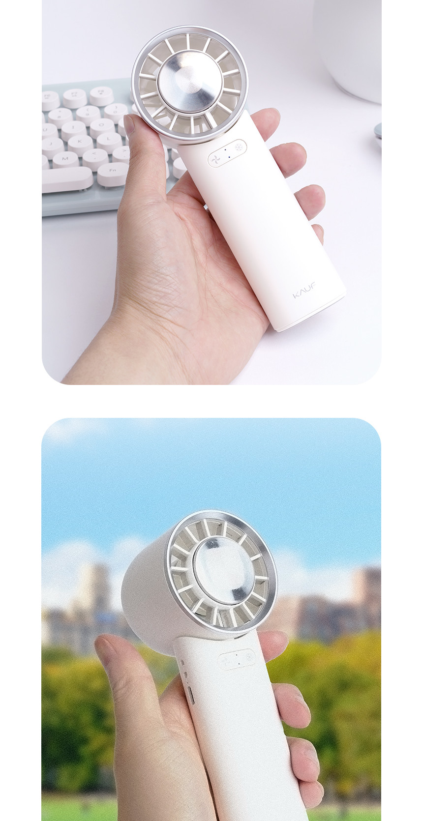 카프)휴대용 접이식 냉각 선풍기(KF-FHF02)/냉각선풍기/무선선풍기/휴대용핸디선풍기/핸디용선풍기/선풍기/