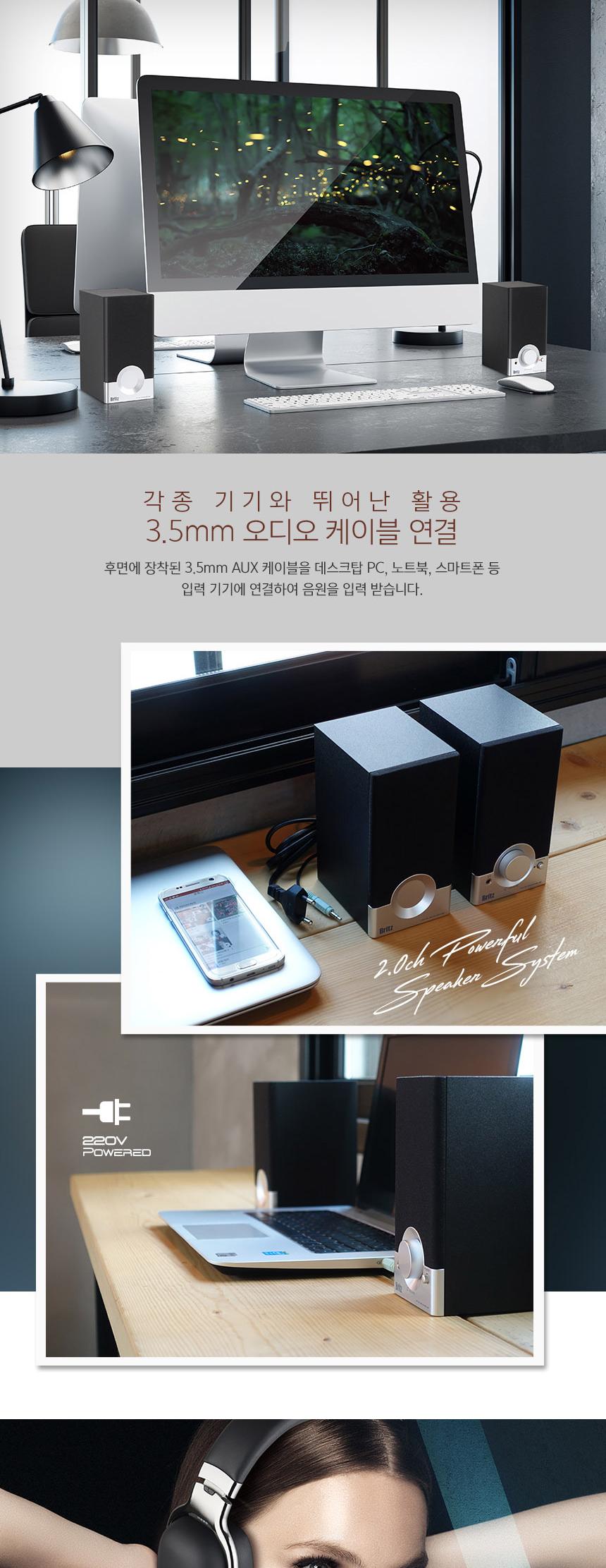 BRITZ 2채널 스피커 BR 1000A Cuve black2/스피커/대형스피커/재즈바스피커/가게스피커/2채널스피커/가정용