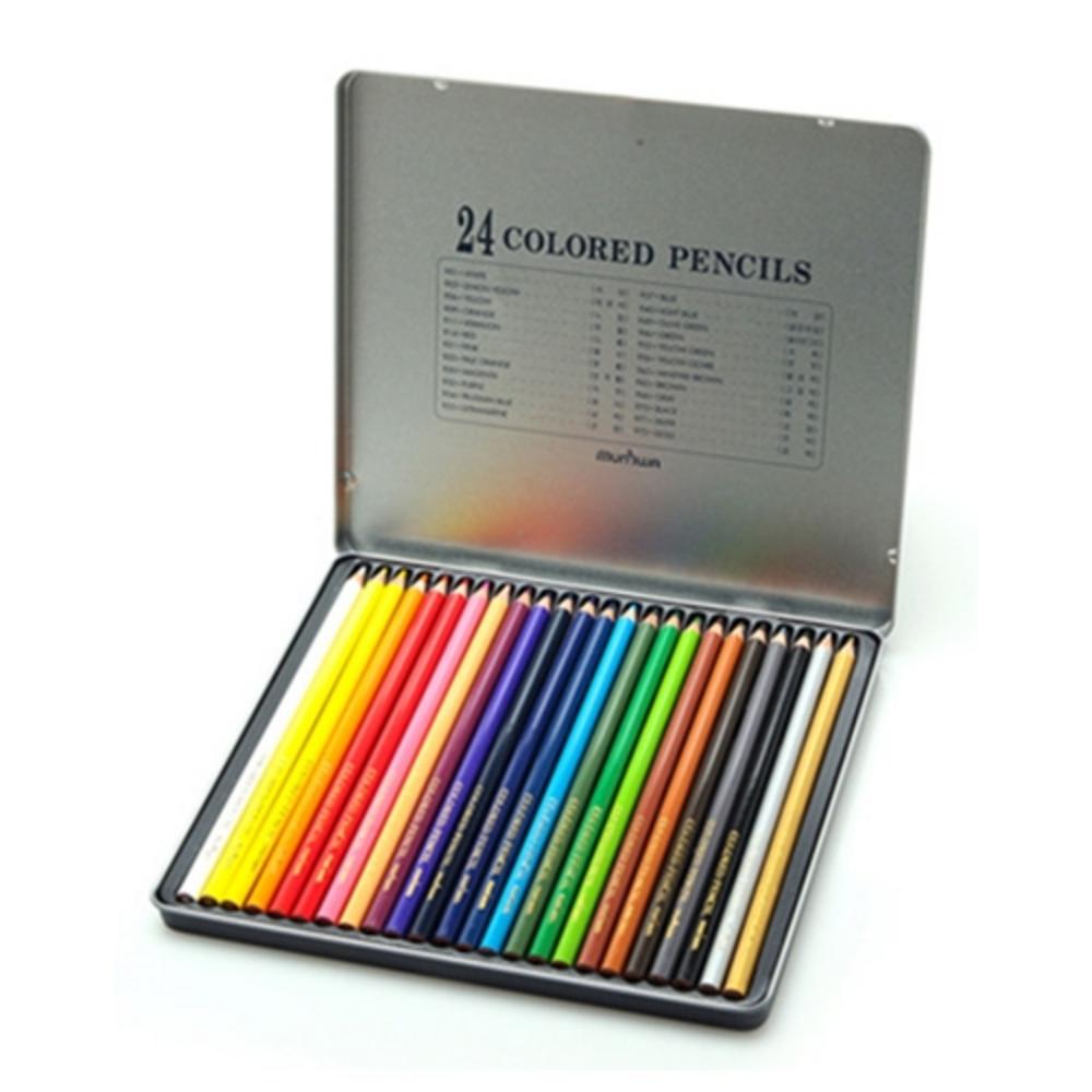 문화)넥스프로 색연필(24색 틴케이스)