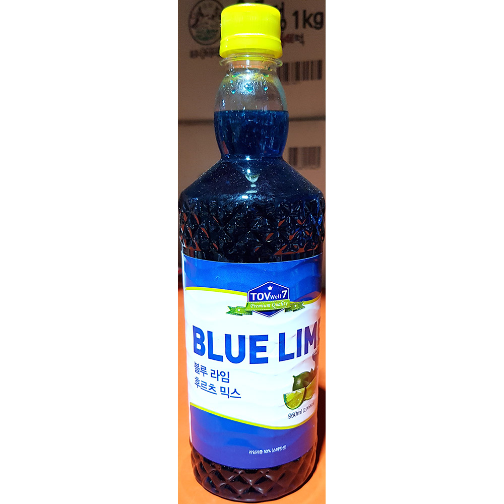 토브웰7 블루 라임 후르츠믹스 950ml/음료베이스/블루라임음료베이스/블루라임과일음료/블루라임믹스음료/
