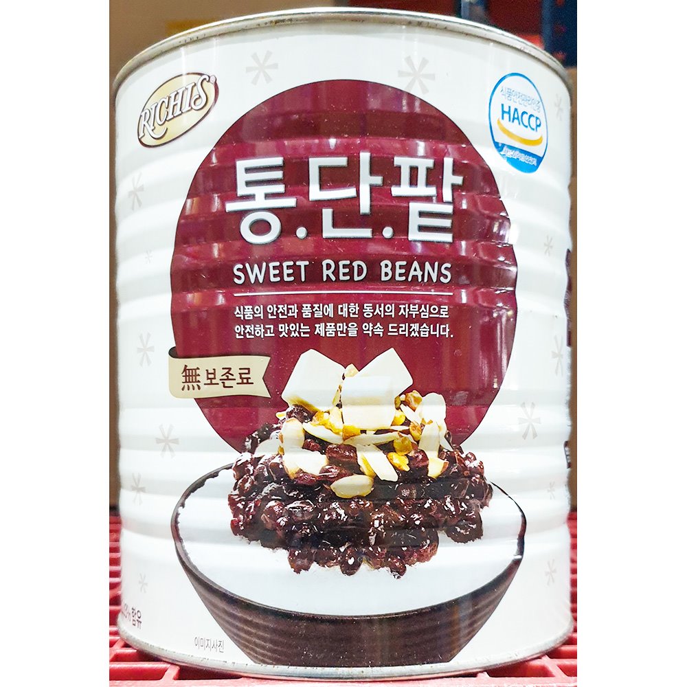 동서 리치스 빙수팥 3k/빙수팥/빙수재료/팥빙수/통조림팥/팥통조림/팥빙수용팥/고급팥/통단팥/캔팥/팥빙수
