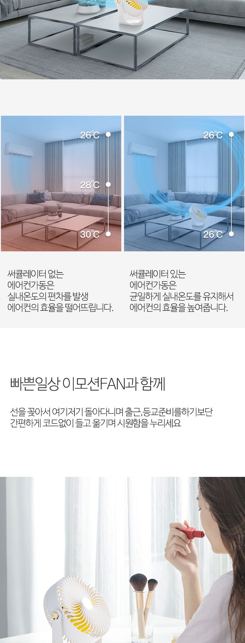 이모션 탁상용 선풍기 써큘레이터겸용/선풍기/여름선풍기/여름용선풍기/탁상선풍기/탁상용선풍기/가정선풍