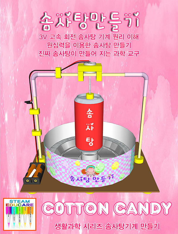 향앤미과학 솜사탕 만들기/과학교구/학습교구/과학학습교구/과학키트/과학교재/과학학습키트/솜사탕만들기/