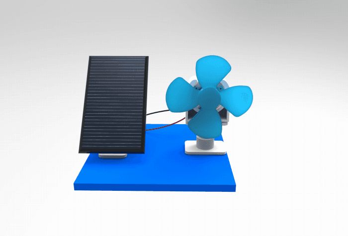 뉴 각도조절 태양광선풍기/과학교구/선풍기/태양광선풍기/가정용과학교구/가정용선풍기/가정용태양광선풍기