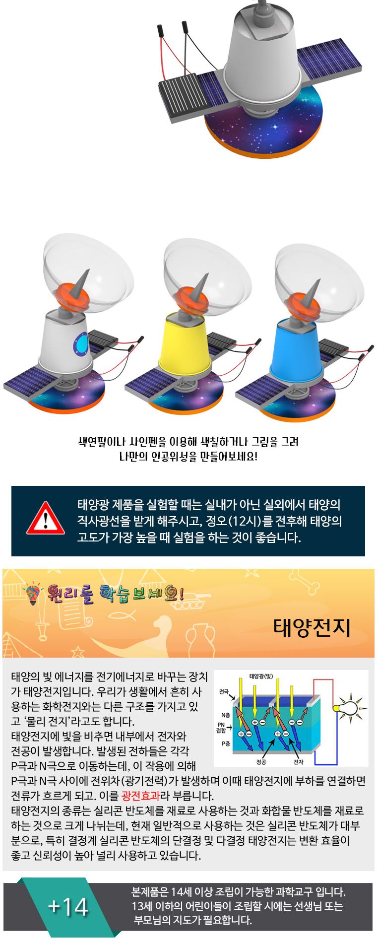 태양광 회전 인공위성/과학만들기/과학키트/과학상자/인공위성/회전인공위성/태양광인공위성/태양광회전인