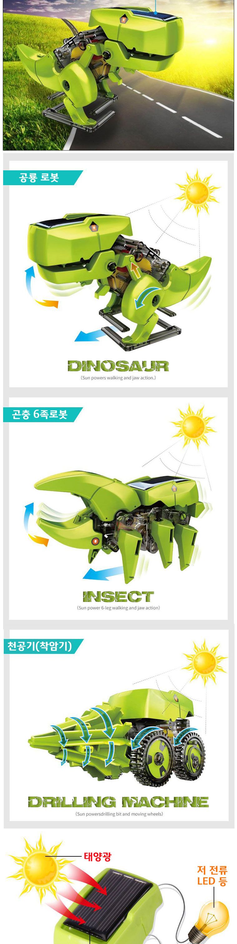 뉴 3in1 태양광 변신 로봇 키트/로봇/로보트/로봇만들기/로봇만들기키트/로봇키트/로보트만들기/변신로봇/