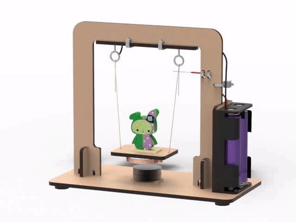 뉴 DIY 나무 전자석 그네 만들기/과학교구/과학조립교구/과학교구키트/과학실험키트/나무전자석그네만들기/