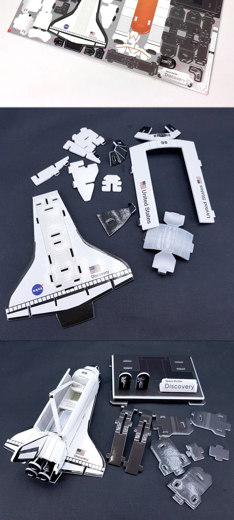 ㉢ 3D퍼즐 보드게임 DIY 우주왕복선/초등학습교구재/우주왕복선조립/우주왕복선입체퍼즐/우주왕복선3D퍼즐/