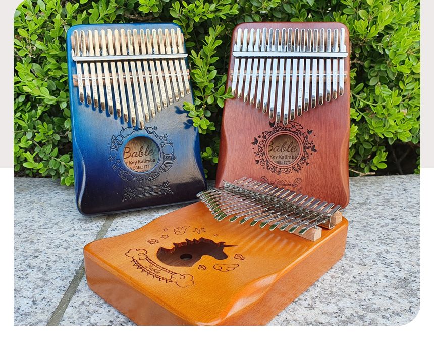 17음계 마호가니 베이블 칼림바 플라워가든 브라운/칼림바악기/카림바/카림바악기/손가락피아노/교육용악기