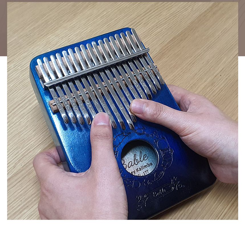 17음계 마호가니 베이블 칼림바 유니콘 내추럴우드/칼림바악기/카림바/카림바악기/손가락피아노/교육용악기