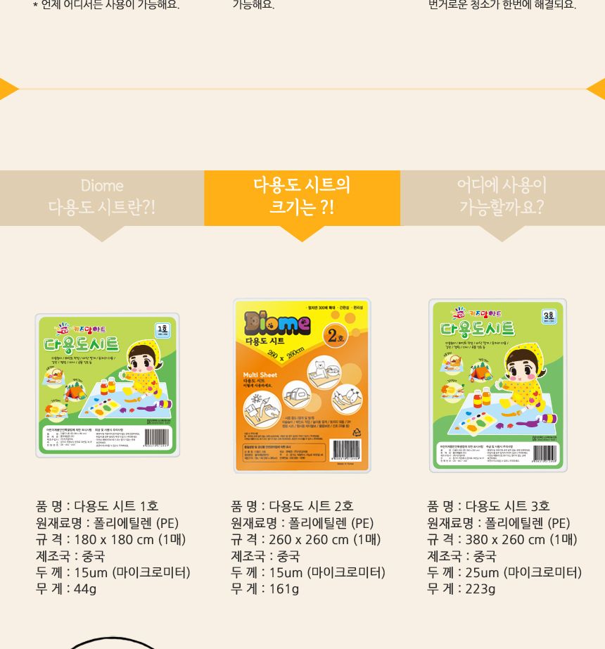 다용도시트 1호10개 세트/미술놀이매트/놀이시트/아이놀이시트/물감놀이/김장시트/캠핑시트/재활용시트/다