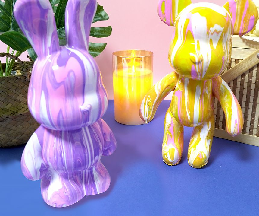 푸어링 아트 버니 래빗/푸어링아트/플루이드아트/페인트아트/아트페인트/푸어링페인트아트/아트재료/공예재