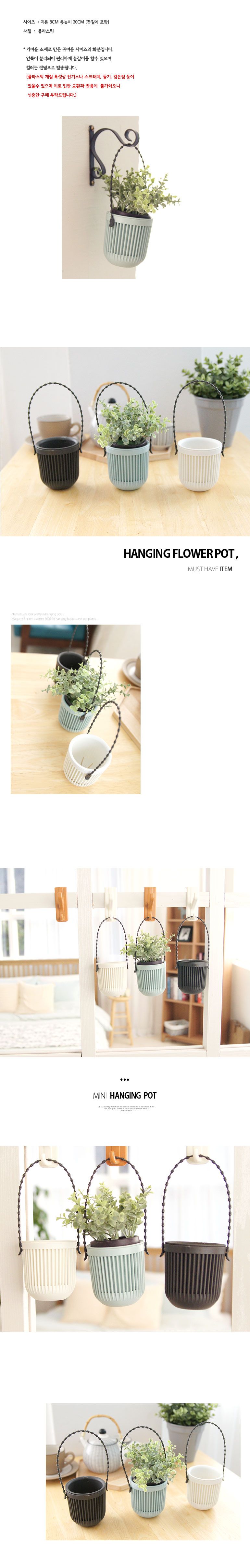 이노마타 미니 행잉화분 랜덤컬러/화분/걸이화분/꽃화분/플라워화분/식물화분/화분걸이/행잉화분/미니화분/