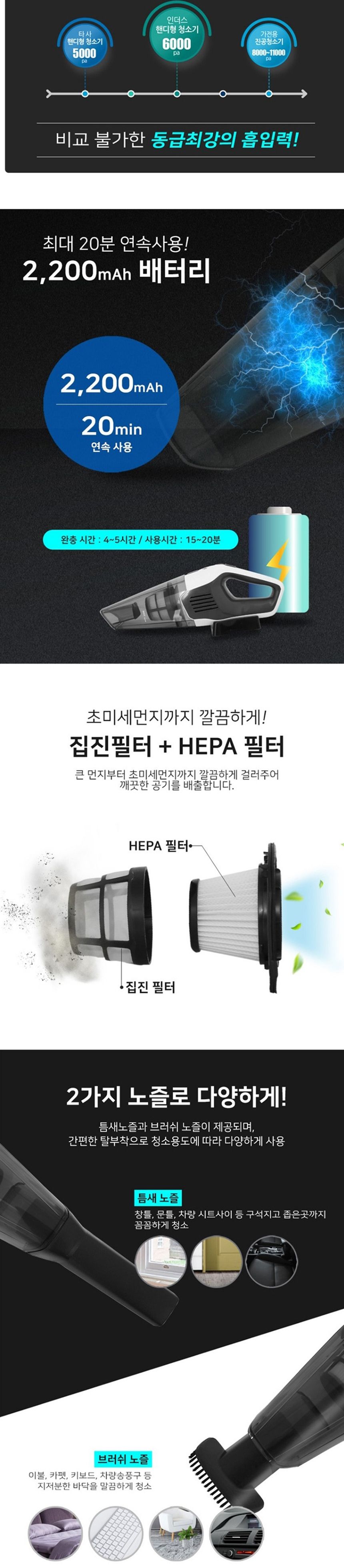 인더스HV7 강력흡입 무선 충전식 핸디청소기/핸디청소기/무선핸디청소기/미니청소기/소형청소기/책상청소기
