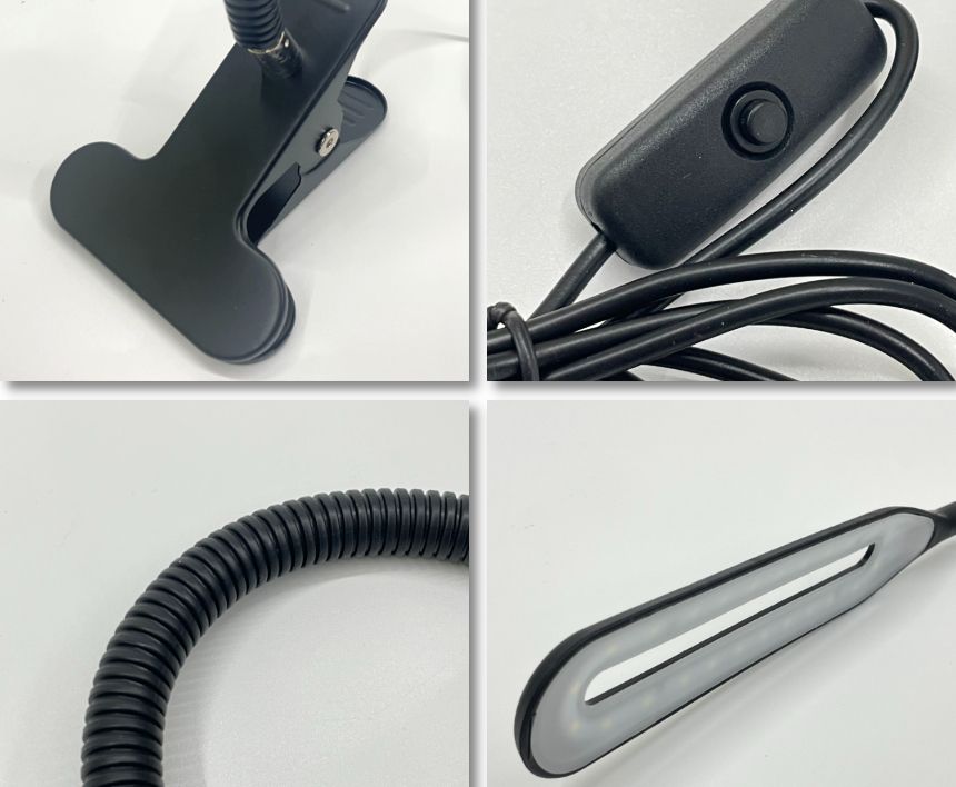 USB 집게 독서등 스탠드 블랙/독서조명/북라이트LED/LED스탠드/집게북라이트/북라이트/집게독서등/독서라이