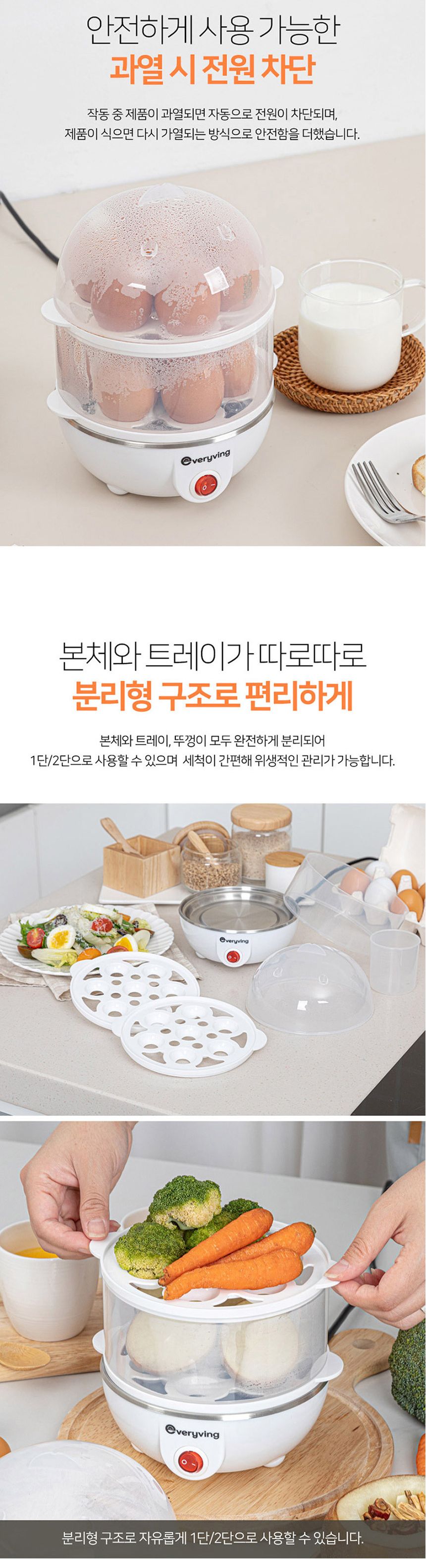 다용도 에그포트 2단계란찜기 14개 반숙완숙 만두찜기/간식메이커/2단전기찜기/달걀찜기/계란쿠커/달걀쿠커