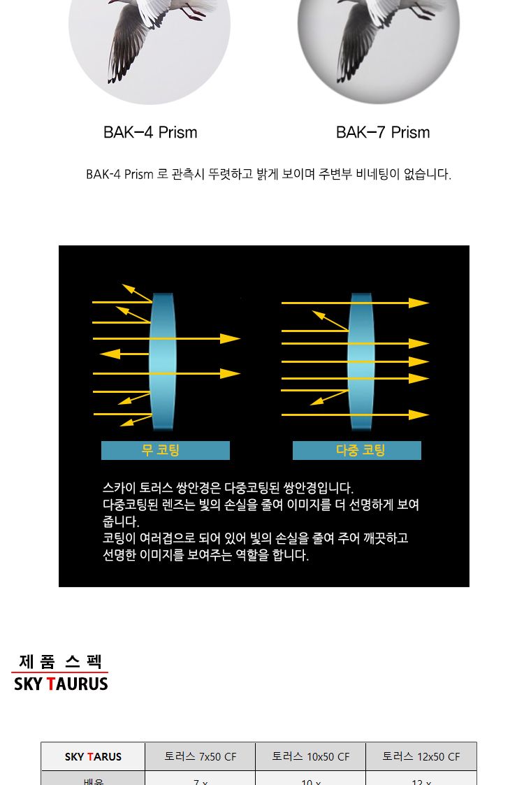 토러스 10x50 CF 쌍안경/등산용쌍안경/천체관측쌍안경/관찰경/관찰쌍안경/확대쌍안경/스포츠쌍안경/스포츠
