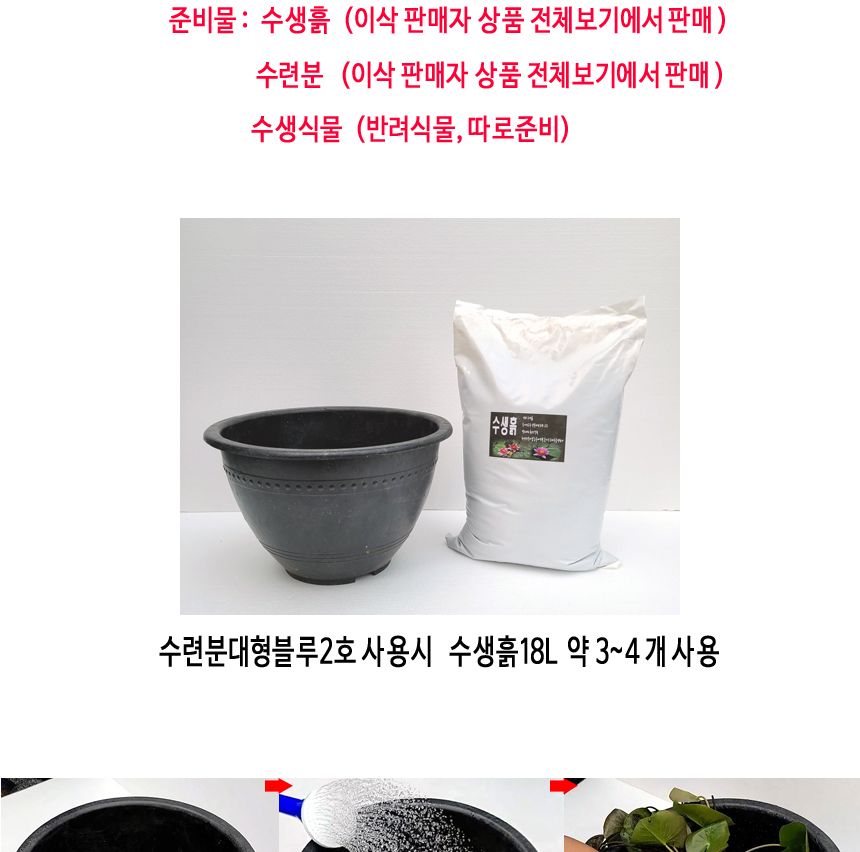 블루 수련 분대형 2호/장식화분/디자인화분/실내화분/수련분화분/식물화분/화분/인테리어화분/소품화분/정