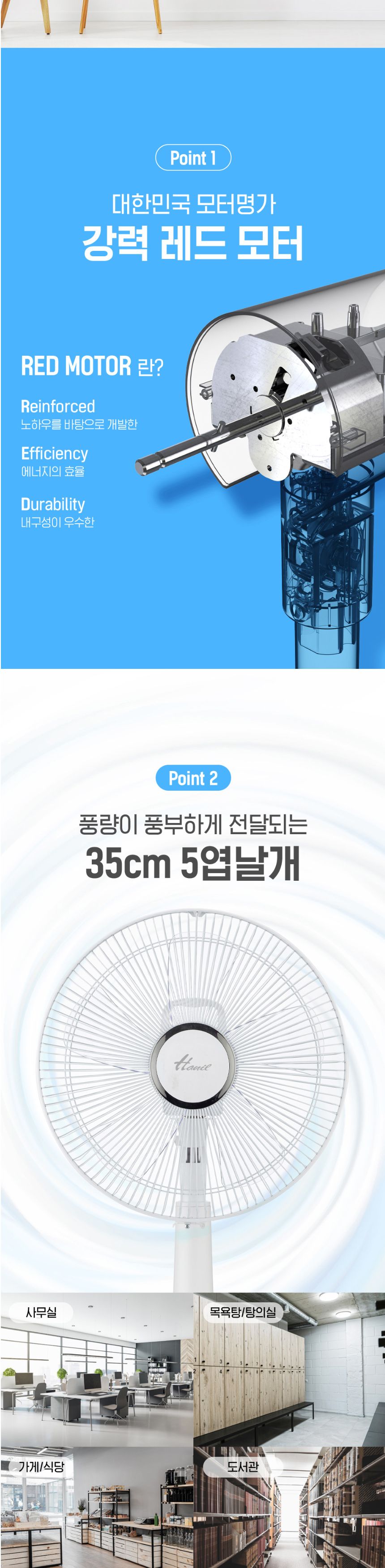 한일 0441 화이트 레드 모터 14형 선풍기 35cm 날개/14형스탠드선풍기/14형선풍기/선풍기/스탠드선풍기/스