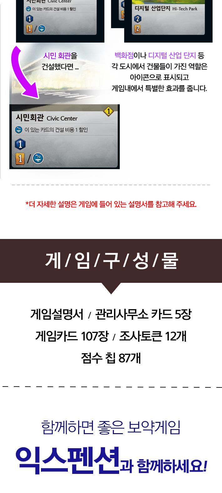 게임-더 시티+익스펜션/게임/보드게임/가족게임/재미있는게임/여행게임/휴대용게임/테이블게임/시티게임/시