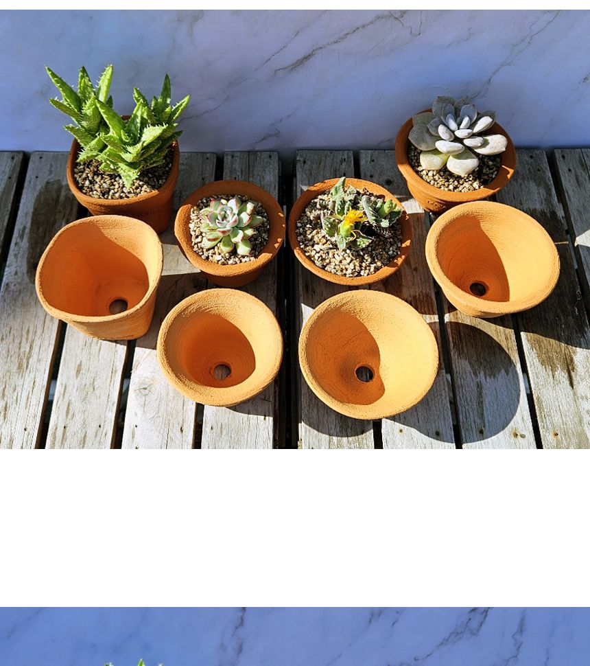 이랑 국내산 수제 토분 M14- 다육 수공예 화분 통기/옥상텃밭화분/다육분화분/토기형화분/미니화분/선인장