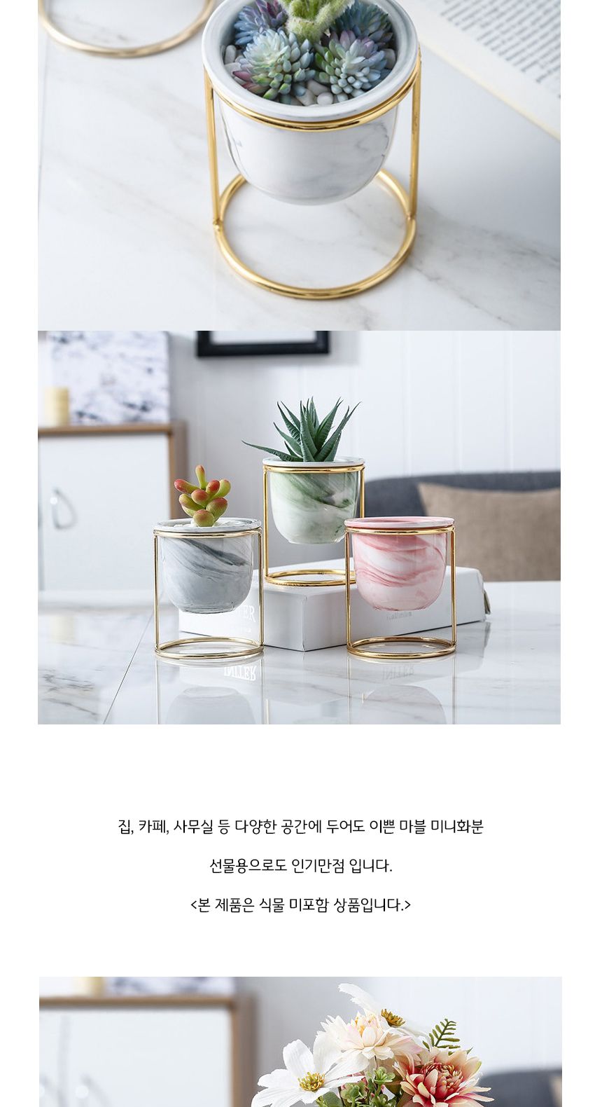 에이치앤디 골드라인 세라믹 다육이 미니화분/화분/미니화분/다육이화분/세라믹화분/인테리어화분/골드와이