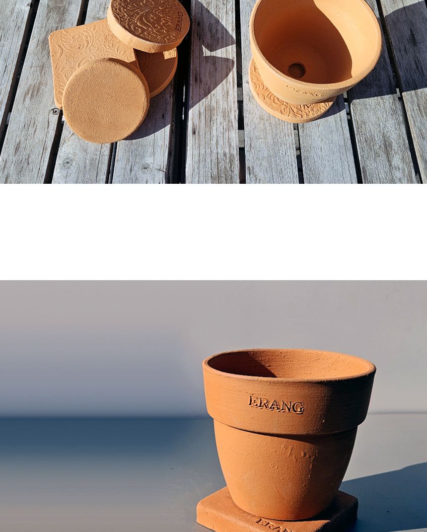 이랑 국내산 수제 B11토분과 토분받침세트 - 환경친화/화분/토분/빈티지화분/빈티지토분/식물화분/꽃화분/