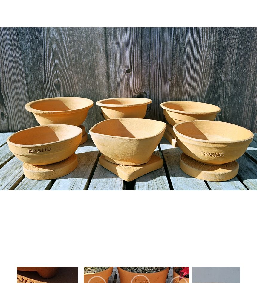 이랑 국내산 수제 B14토분과 토분받침세트 - 수공예/화분/토분/빈티지화분/빈티지토분/식물화분/꽃화분/모