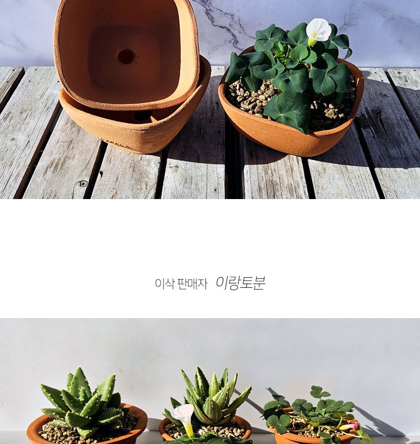 이랑국내산 수제 토분 B16- 수공예 공기정화식물화분/화분/토분/빈티지화분/빈티지토분/식물화분/꽃화분/모