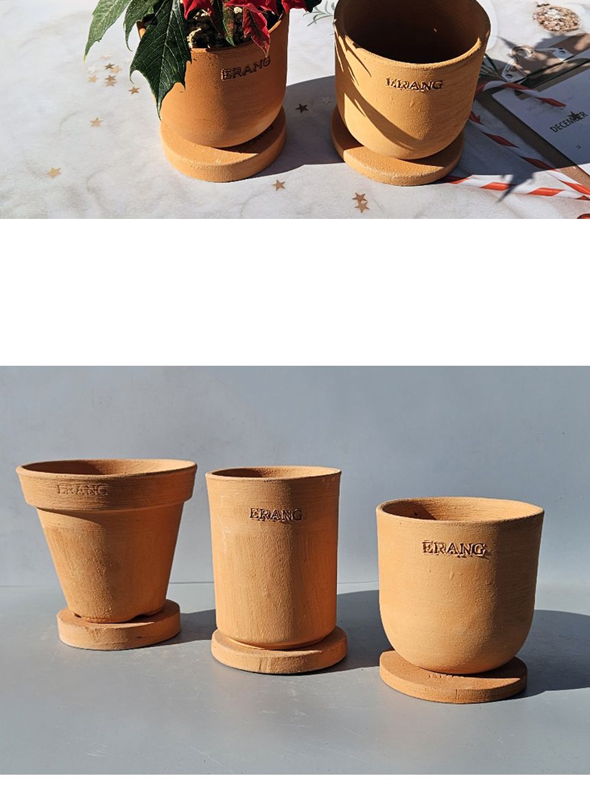 이랑 국내산 수제 B15토분과 토분받침세트 - 수공예/화분/토분/빈티지화분/빈티지토분/식물화분/꽃화분/모