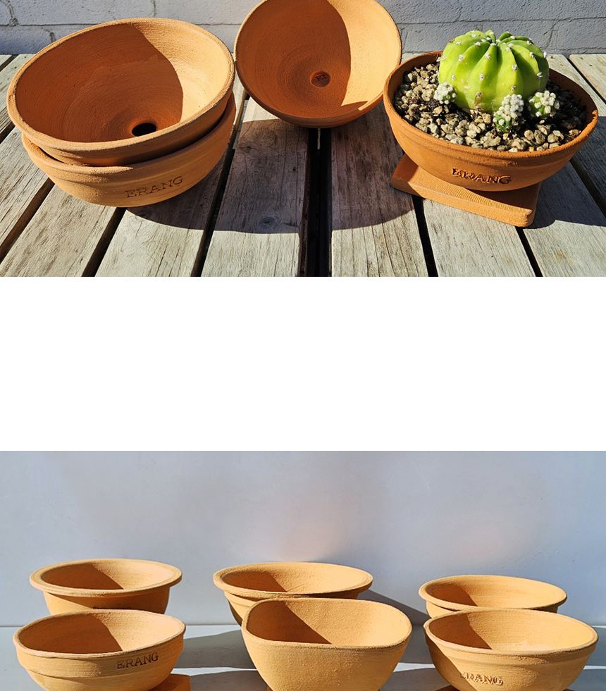 이랑 국내산 수제 B18토분과 토분받침세트 - 수공예/화분/토분/빈티지화분/빈티지토분/식물화분/꽃화분/모
