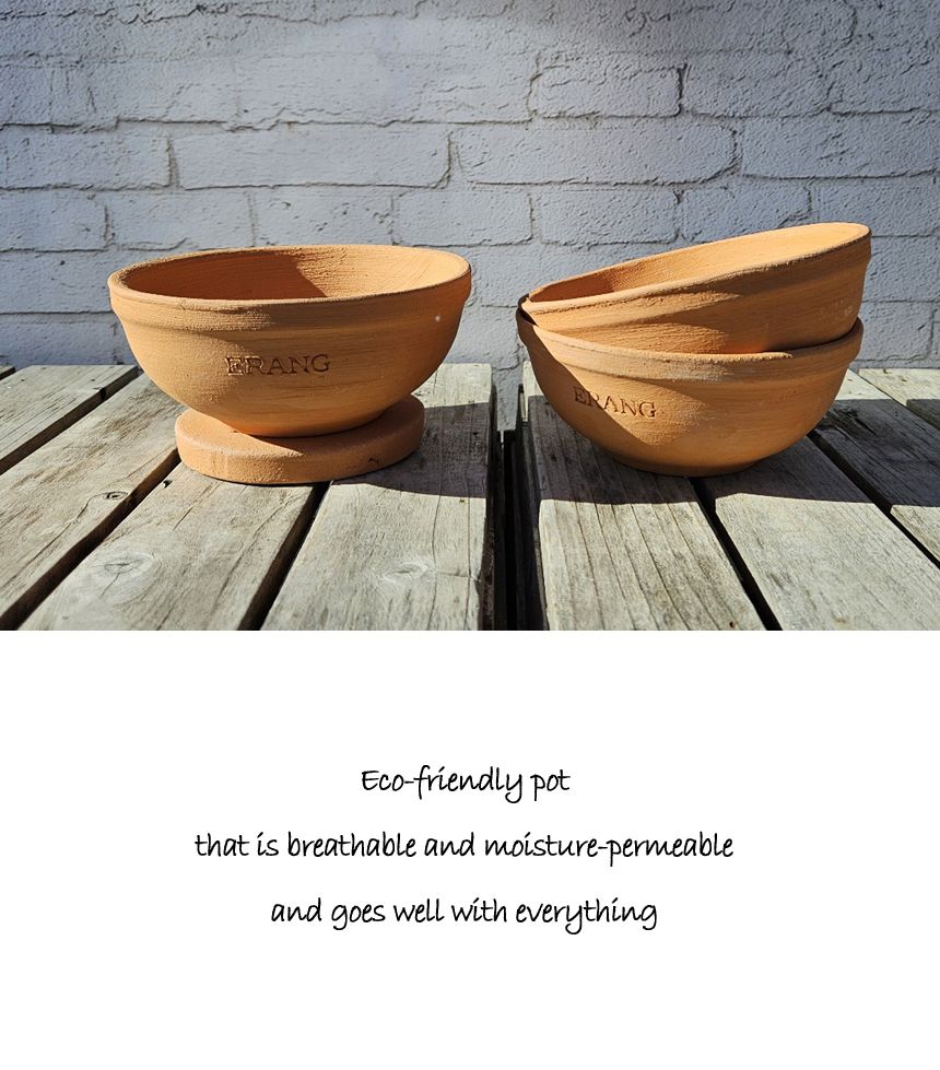 이랑 국내산 수제 B18토분과 토분받침세트 - 수공예/화분/토분/빈티지화분/빈티지토분/식물화분/꽃화분/모