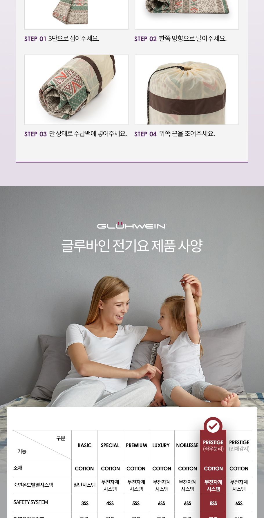글루바인 전자파안심 좌우 분리난방 전기요 바르 퀸/전기장판/전기매트/전기요/타이머전기장판/타이머전기