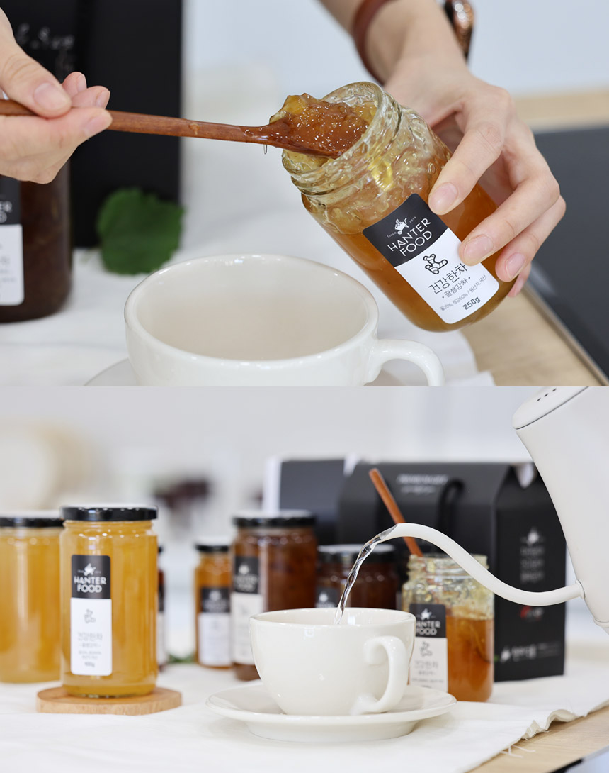 국내산 수제 꿀생강차. 250g/꿀생강차/생강차/생강음료/생강차음료/차음료/액상차/생강/생강청/차류/생강청