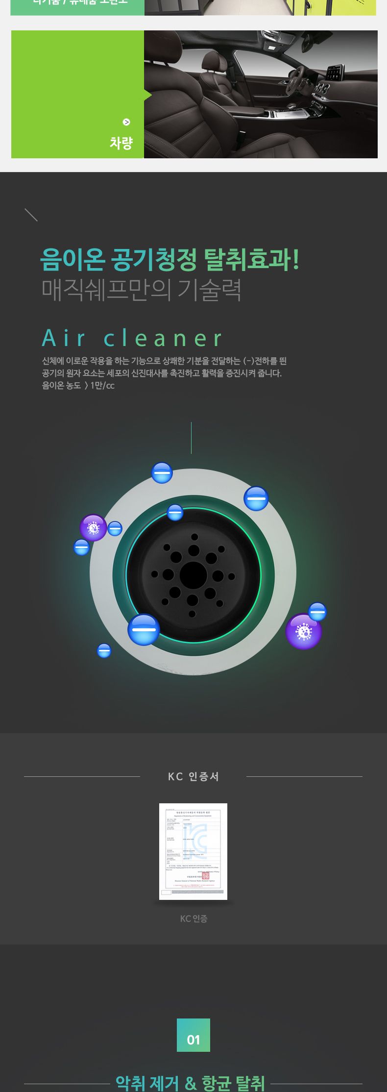 매직쉐프 다용도 냄새 탈취기/공기청정기/공기정화기/미니공기청정기/미니공기정화기/옷장공기청정기/냉장