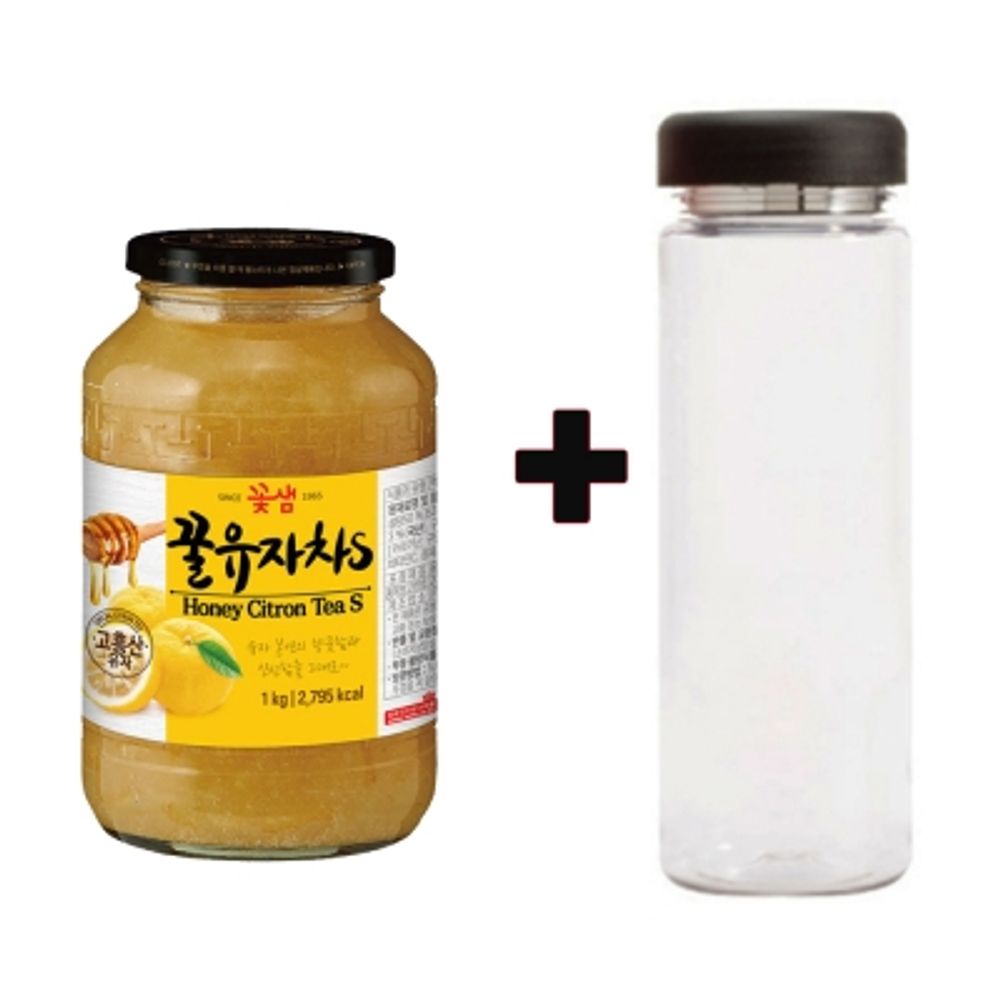 꽃샘 꿀유자차s 1kgx1병 + 워터 보틀
