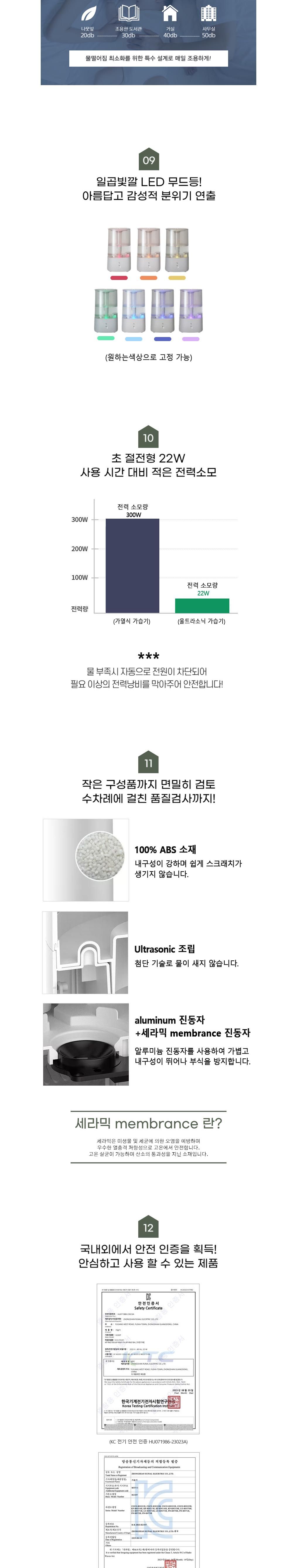 ELEC-003 엘디일렉 울트라소닉 가습기 3.8L/가정용가습기/방가습기/실내가습기/대용량가습기/심플가습기/흰