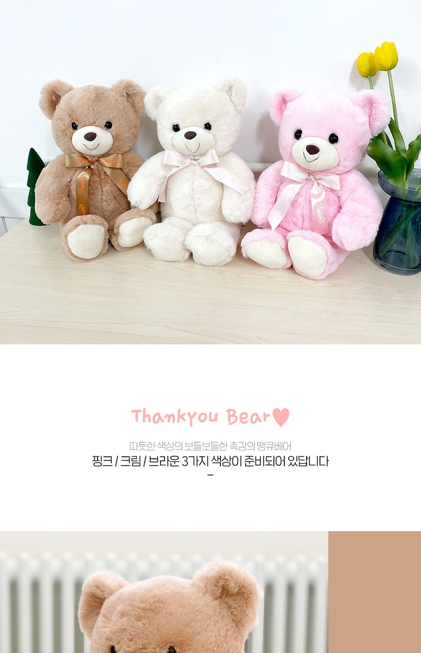 뉴 땡큐베어 곰인형 MD 30cm 크림/곰인형/봉제인형/인형/디자인인형/캐릭터봉제인형/놀이인형/캐릭터인형/