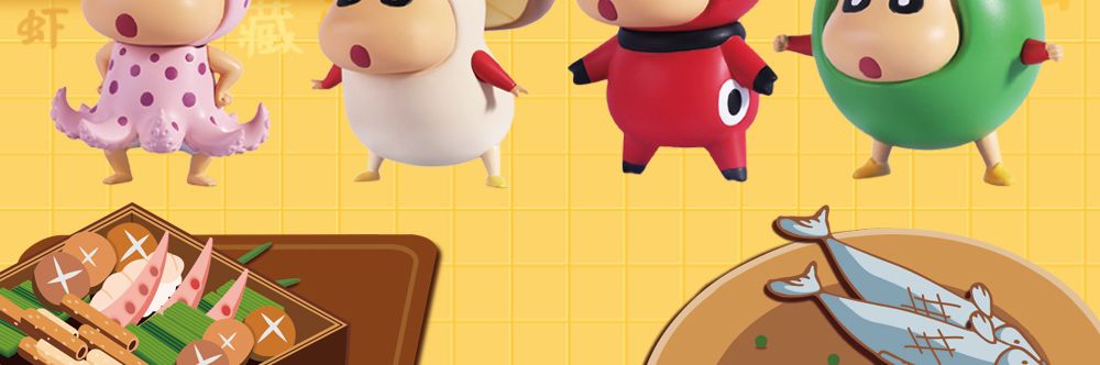 52toys 짱구 푸드시리즈 랜덤 피규어 1개입 단품/캐릭터피규어/애니피규어/인테리어피규어/피규어만들기/소