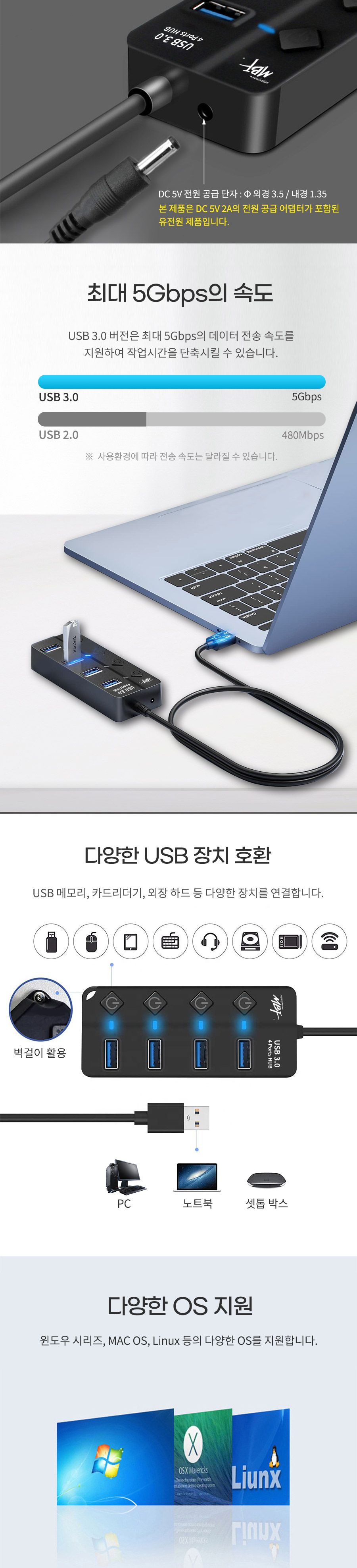 USB허브케이블/USB충전허브/4포트USB허브/USB허브/USB충전포트/A타입4포트허브/USB4포트허브/멀티허브/포트