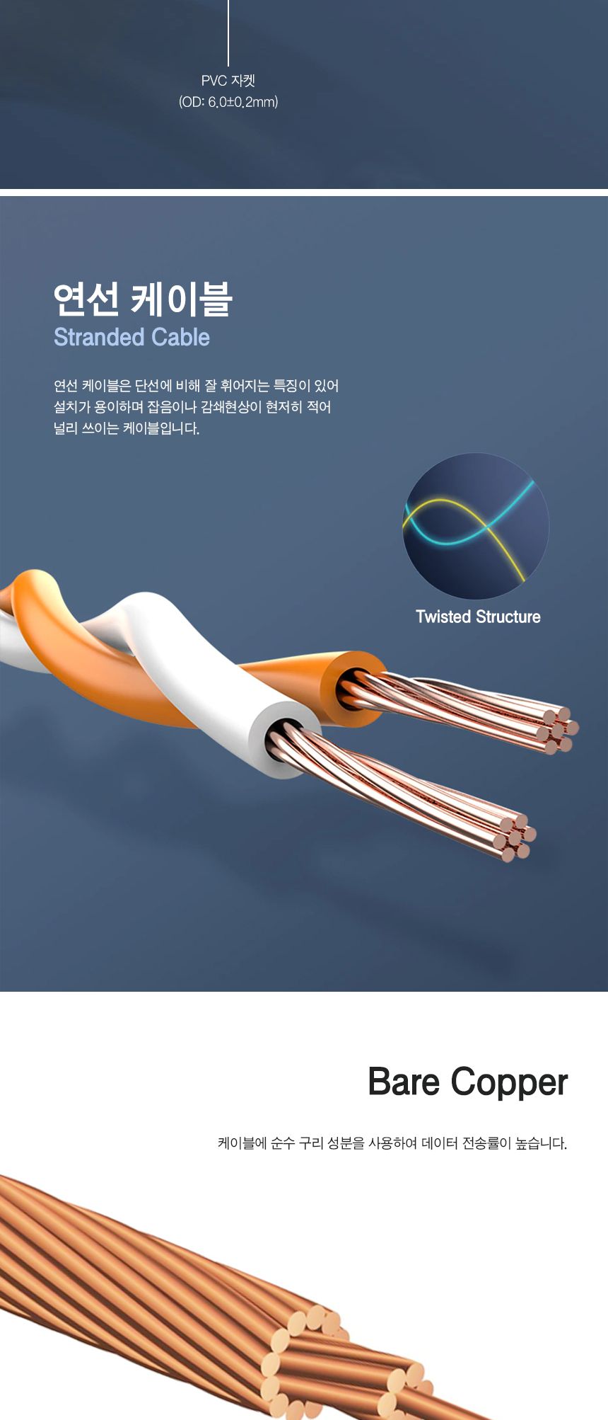 Cat.6A FTP 슬림 랜 케이블 20M (30620)/케이블/랜케이블/인터넷케이블/인터넷선/컴퓨터랜선/컴퓨터랜케이