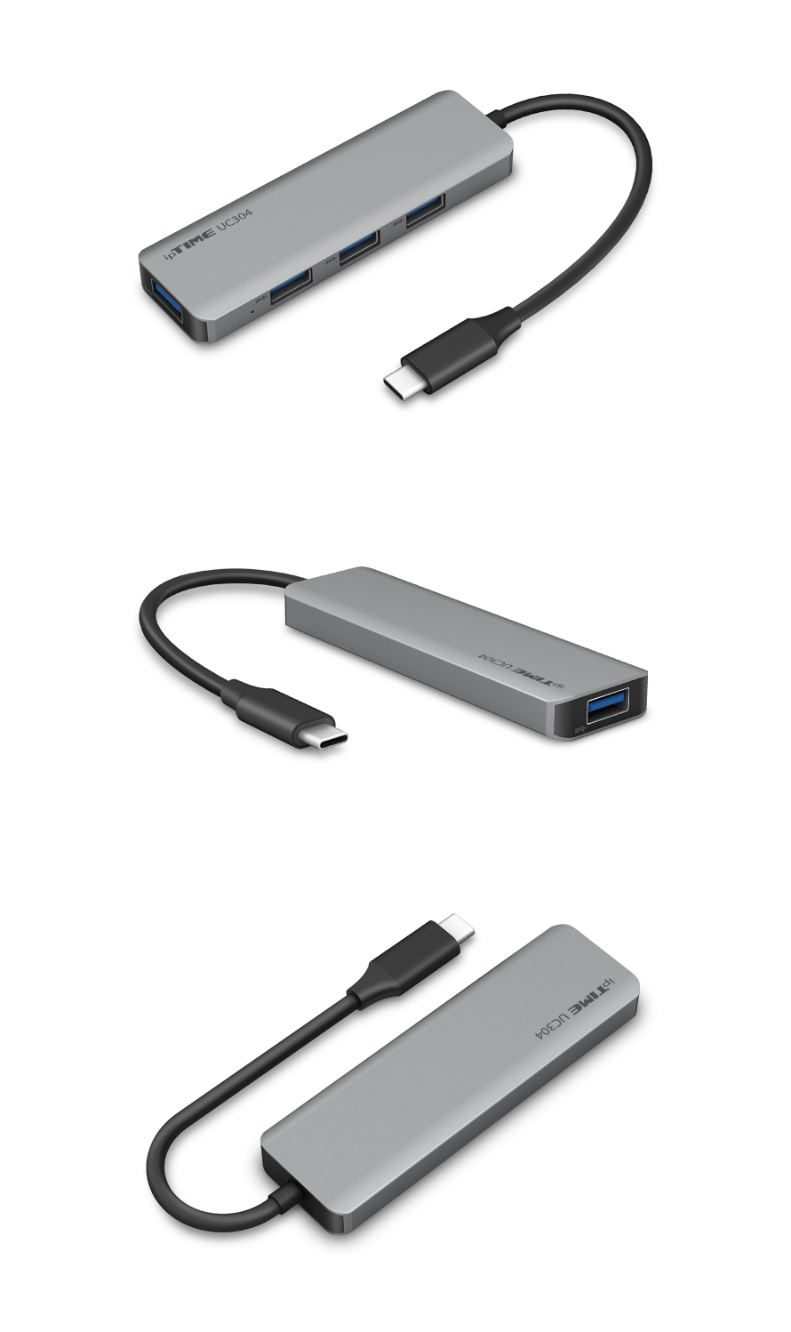EFM ipTIME UC304 USB C타입 허브 4포트 무전원/C타입4포트무전원허브/C타입무전원허브/무전원허브/무전원U